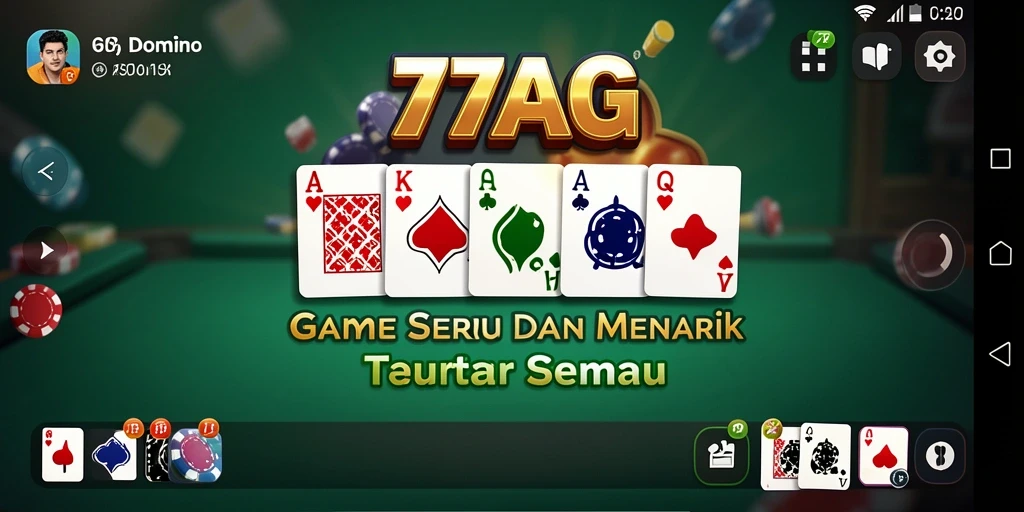 Screenshot gameplay Domino di 77AG yang menarik dan penuh aksi.
