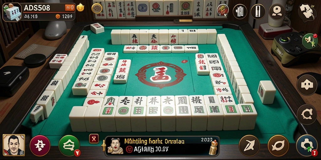 Tampilan gameplay seru dari game Mahjong ADS508.