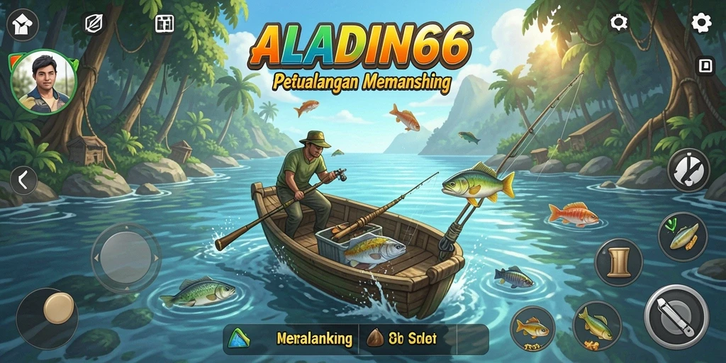 Gameplay memancing yang seru dan menyenangkan di ALADIN66.