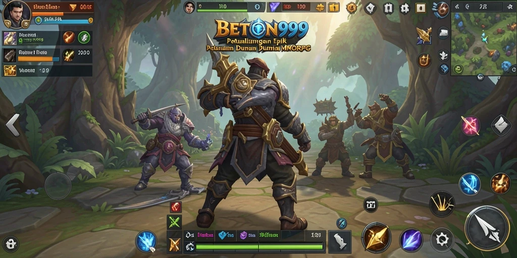 Tangkapan layar gameplay BETON999 yang menunjukkan aksi seru dalam dunia MMORPG.