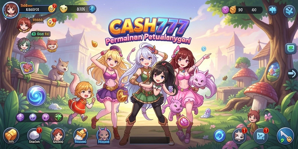 Tampilan screenshot CASH777 menunjukkan aksi seru dalam gameplay Anime.