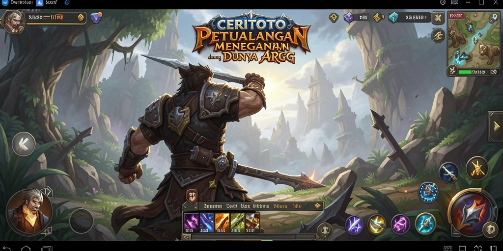 Screenshot CERITOTO menampilkan adegan pertempuran mendebarkan dengan karakter pahlawan.