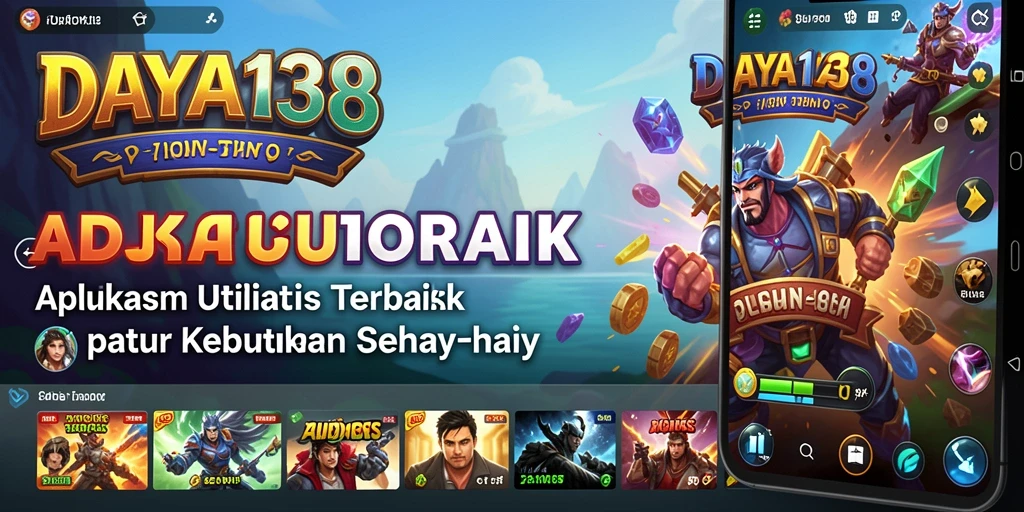 Tampilan utama aplikasi DAYA138 dengan fitur utilitas yang lengkap.
