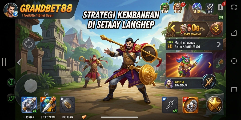 Tangkapan layar menunjukkan gameplay intens dari strategi hebat dalam GRANDBET88.