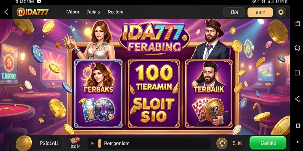Screenshot menampilkan gameplay menarik dari IDA777 dengan berbagai pilihan slot.