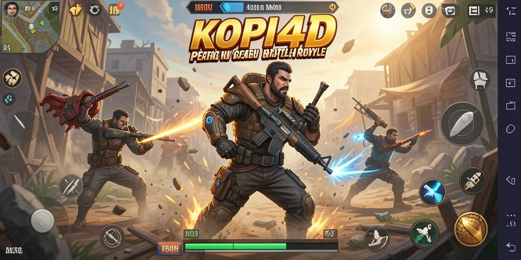 Screenshot gameplay KOPI4D menampilkan aksi pertarungan yang mendebarkan.