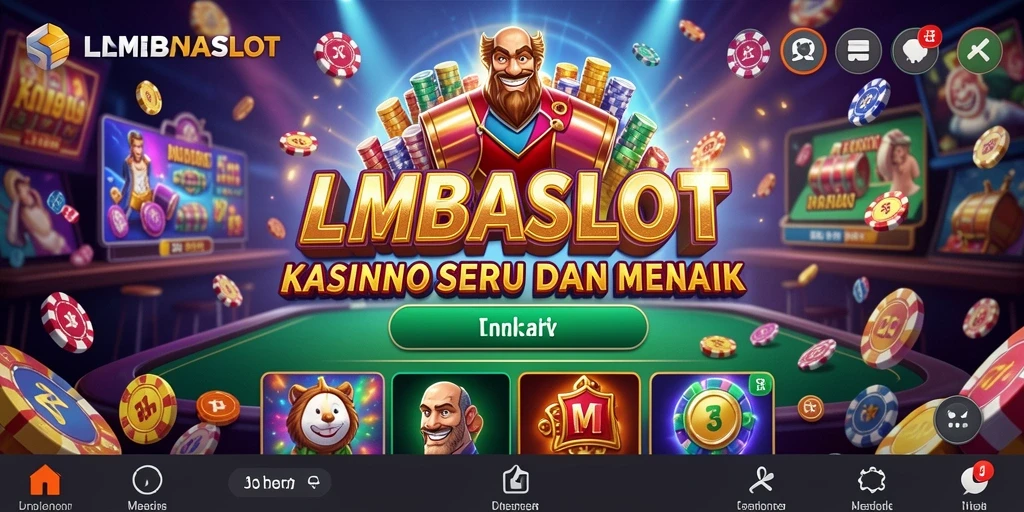 Gambaran gameplay menarik dari LMBASLOT dengan tema kasino.