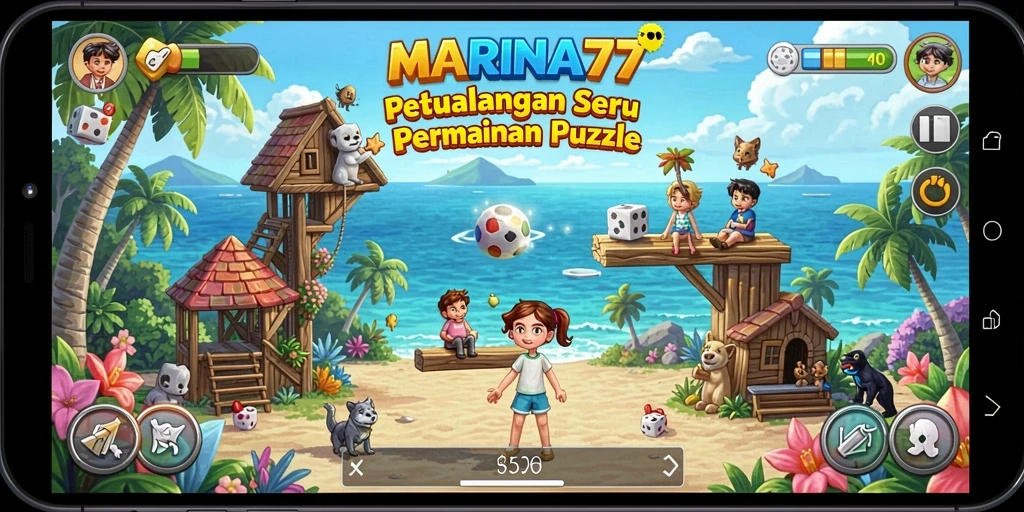 Screenshot gameplay <strong>MARINA77</strong> menampilkan tingkatan teka-teki yang menarik dan menantang.