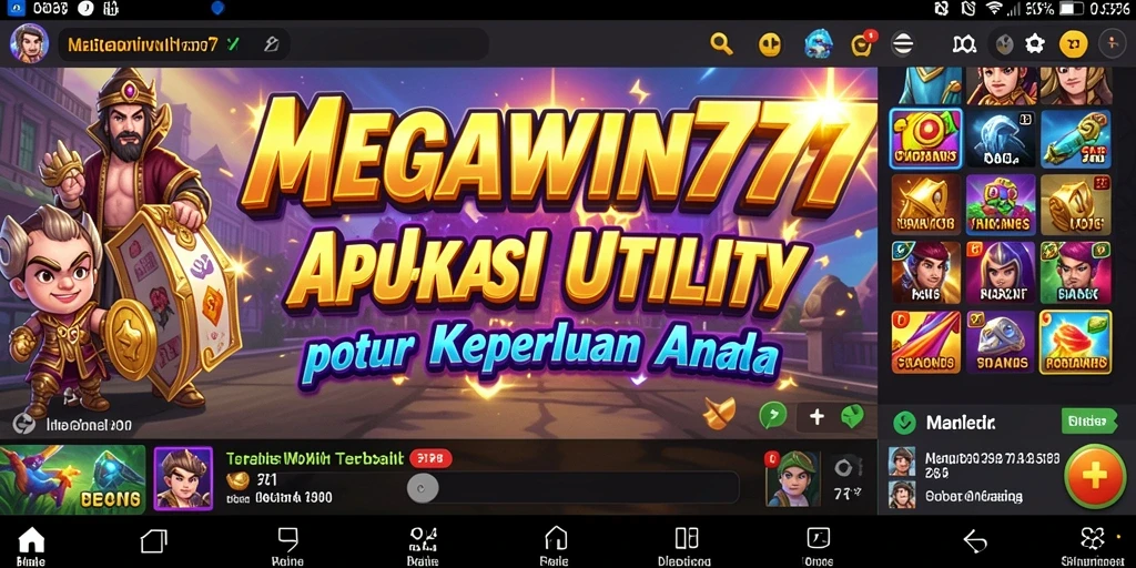 Tampilan utama MEGAWIN777 yang menunjukkan alat Utility yang intuitif.