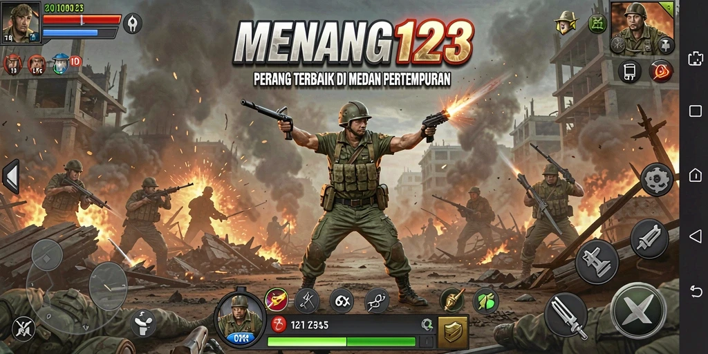 Gameplay seru Battle Royale di MENANG123, penuh aksi dan ketegangan.