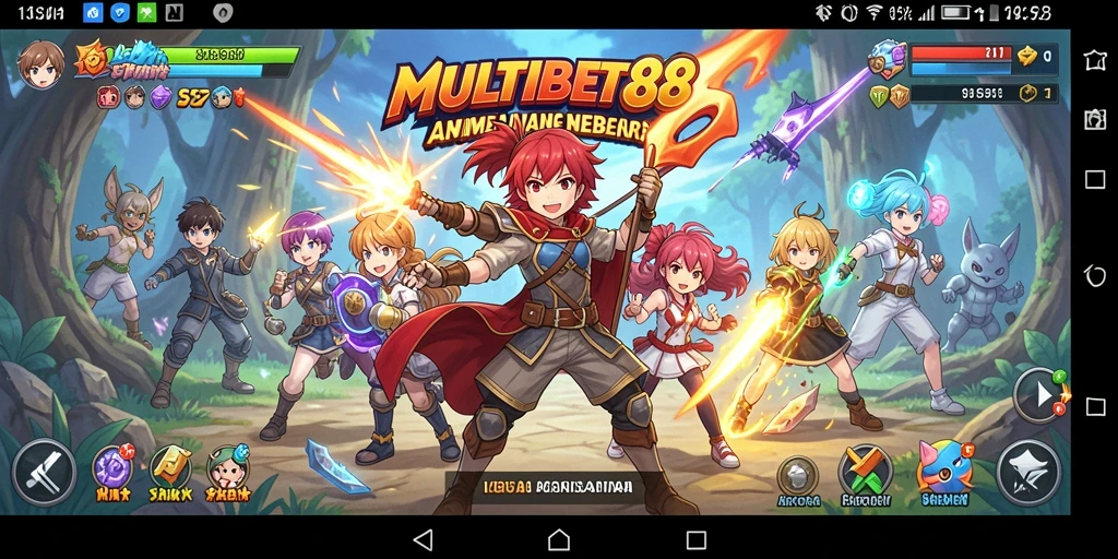 Screenshot MULTIBET88 menampilkan aksi karakter Anime yang dinamis.