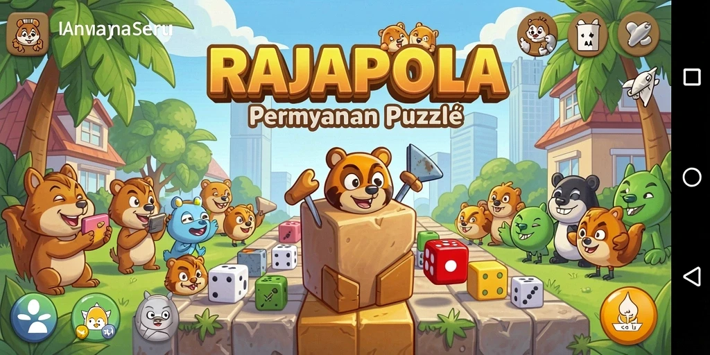 Screenshot gameplay RAJAPOLA yang menunjukkan tantangan Puzzle yang menyenangkan.
