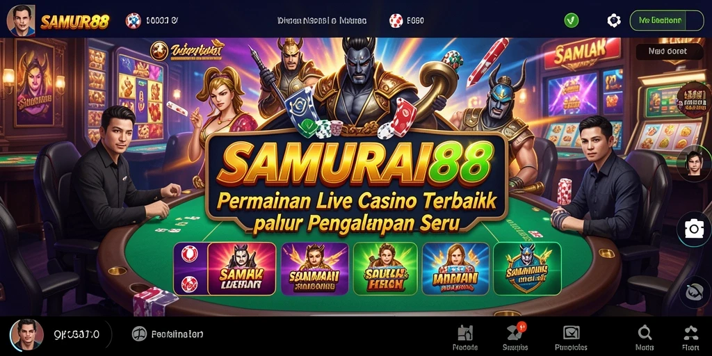 Tampilan interaktif dari permainan Live Casino SAMURAI88 yang menarik.