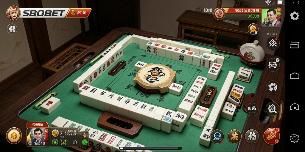 Screenshot SBOBET menampilkan gameplay Mahjong yang seru dan interaktif.