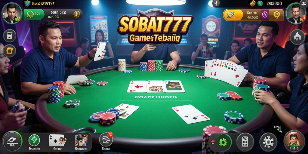 Tampilan gameplay seru SOBAT777 dengan pemain yang berkompetisi.