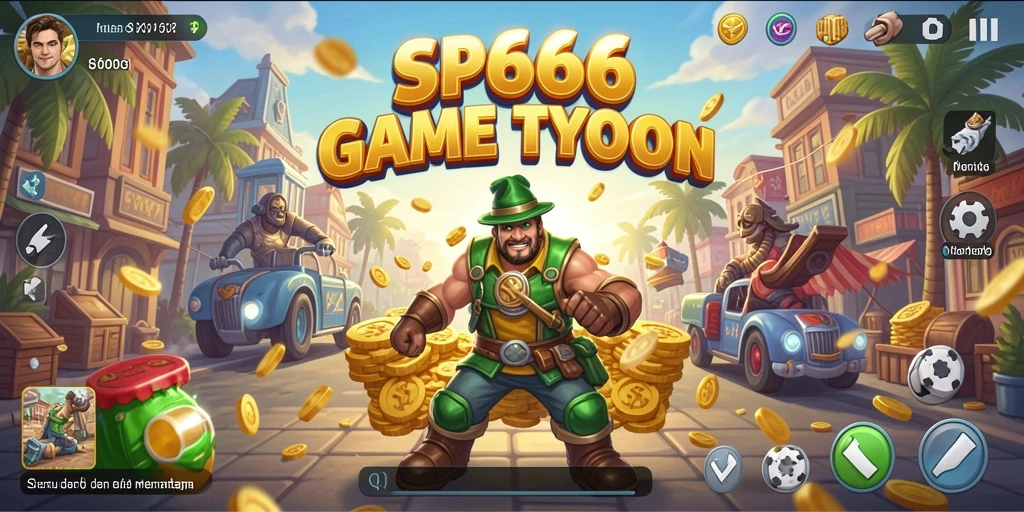 Screenshot gameplay SP666 menunjukkan simulator Tycoon yang mendebarkan.