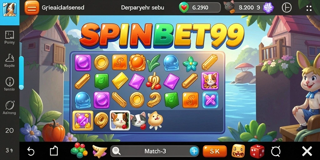 Tampilan gameplay menarik dari SPINBET99 yang penuh warna.