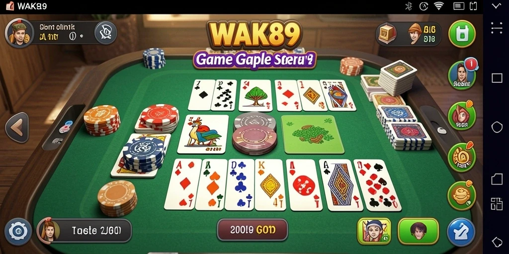 Screenshot gameplay WAK89 yang menampilkan keseruan bermain Gaple.