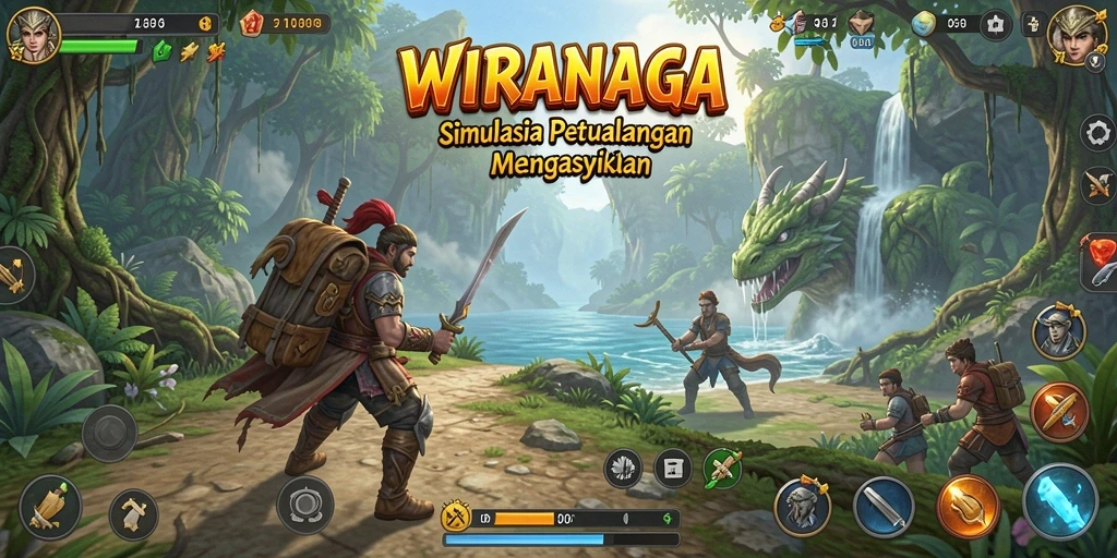 Tangkapan layar gameplay WIRANAGA menampilkan aksi dan eksplorasi mendebarkan.